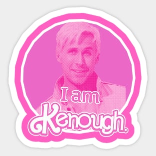 i am kenough vintage pin Sticker